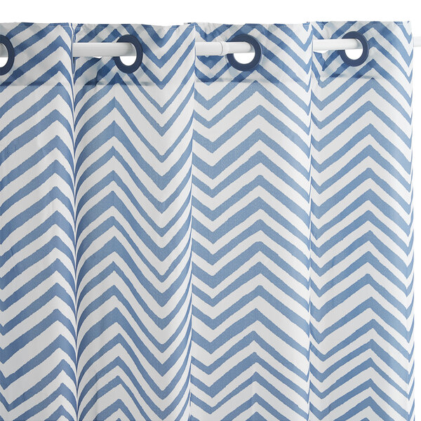 Hookless HBH40CHV77 Walker Shower Curtain with FlexOn Rings 71" x 77"