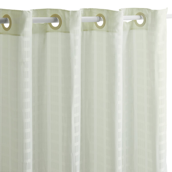 Hookless HBH43LIT05 Litchfield Beige Shower Curtain with FlexOn Rings