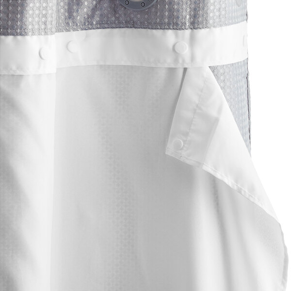 Hookless HBH40SL0172 It's A Snap! White Polyester Shower Curtain Liner ...