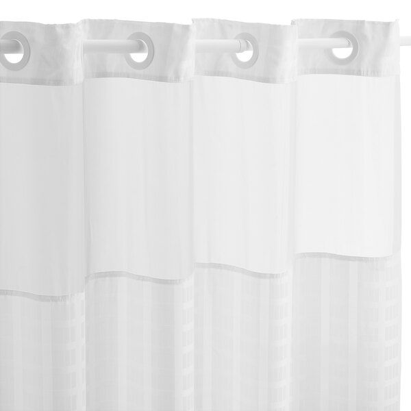 Hookless Hbh43mys0180 Madison White, 80 Shower Curtain White