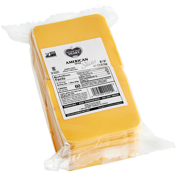 Follow Your Heart DairyFree Vegan Sliced American Cheese 2.2 lb. 14/Case