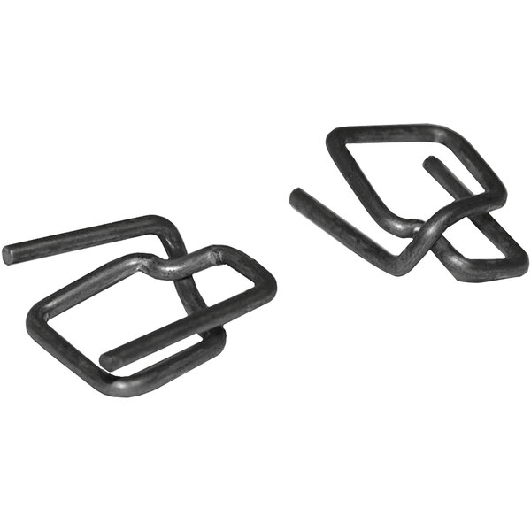A close-up of two Lavex heavy-duty metal wire buckles.