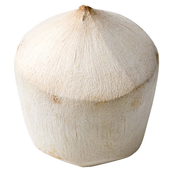 A Young Thai coconut shell with a white background.