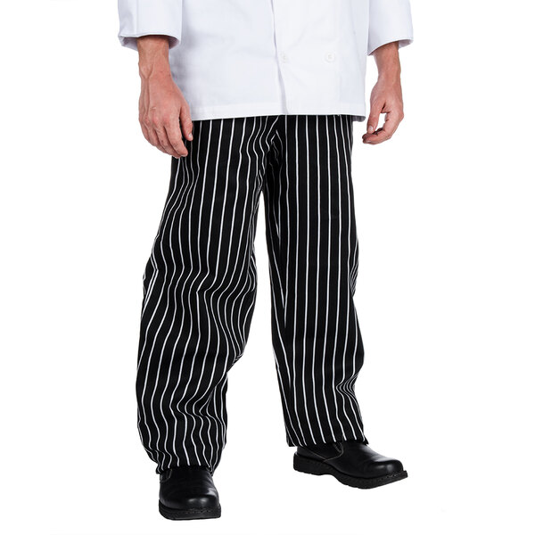 Chef Revival Unisex Pinstripe EZ Fit Chef Pants - Medium
