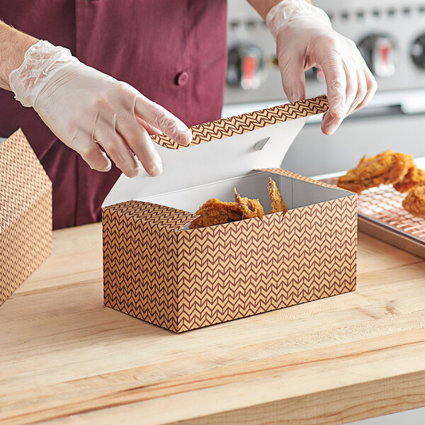 Choice 9" x 5" x 4" Cornerstone Print Take Out Dinner / Chicken Box