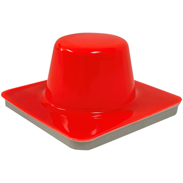 A 2" red plastic traffic cone on a white background.