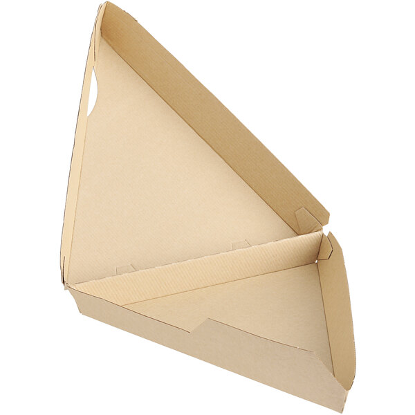 Single Slice Pizza Box, Recycled Corrugated Kraft by Sabert