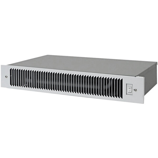 A grey King Electric HT Series Kickspace heater with a vent.