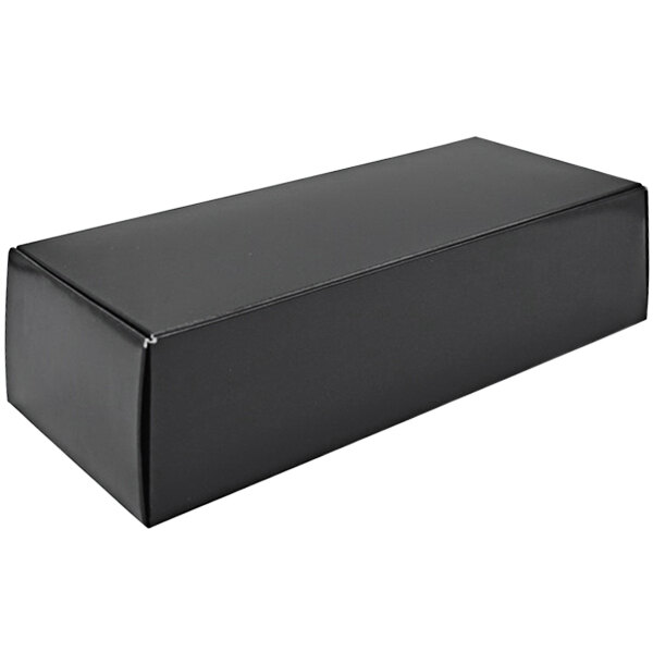 8 7/8" x 3 3/4" x 2 3/8" 1-Piece 2 lb. Black Candy Box - 250/Case