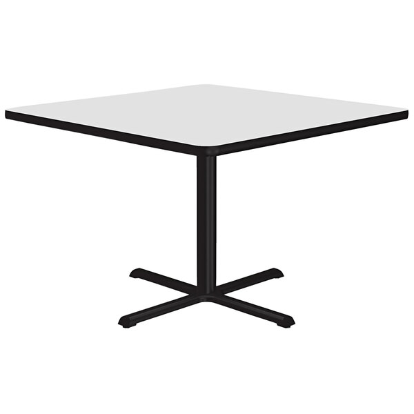 Correll 42″ Square White Finish Standard Height High-Pressure Dry Erase Board Top Cafe / Breakroom Table