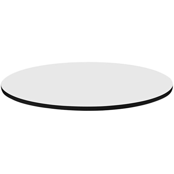 Correll 48" Round White Finish HighPressure Dry Erase Bar & Cafe Table Top