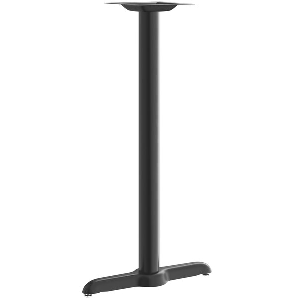 Lancaster Table & Seating Stamped Steel 5" x 22" Black 3" Bar Height Column Table Base