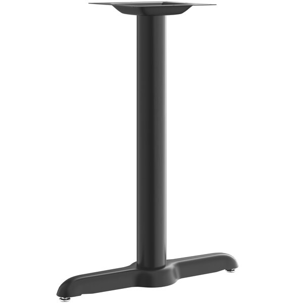 Lancaster Table & Seating Stamped Steel 5" x 22" Black 3" Standard Height Column Table Base