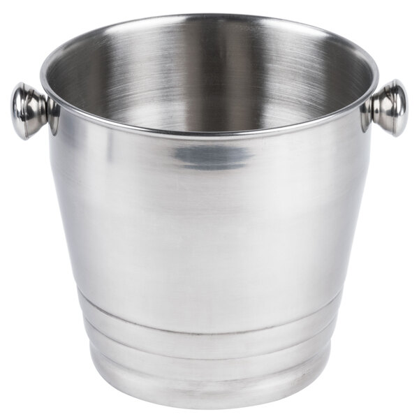 8 1/4" Heavy Weight Stainless Steel Wine / Champagne Bucket - 4 Qt.