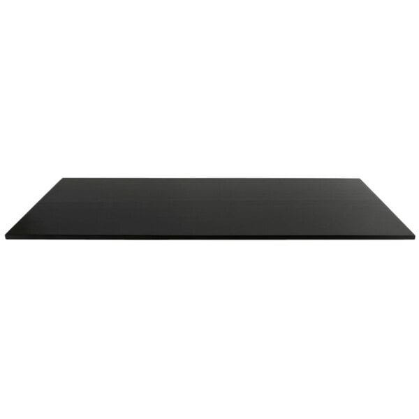 A black rectangular Front of the House bamboo buffet board on a white background.
