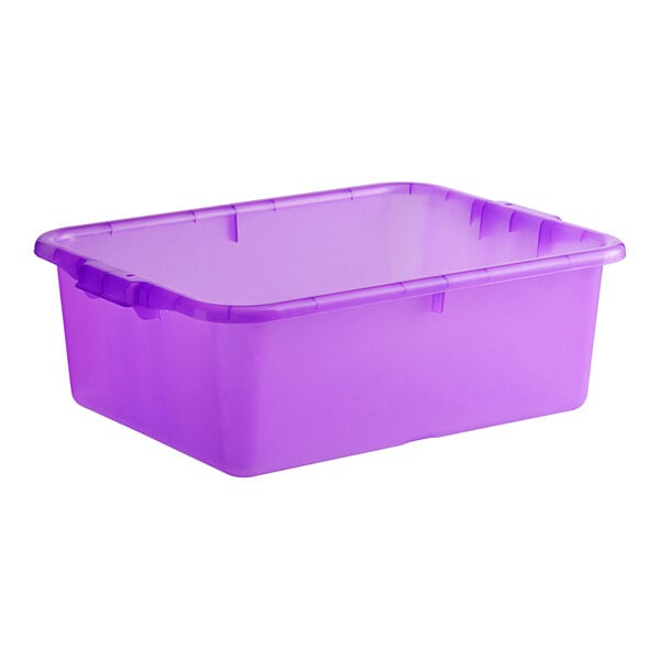 Vigor 20 x 15 x 7 Purple Heavy-Duty Polypropylene Bus Tub / Food Storage  Box