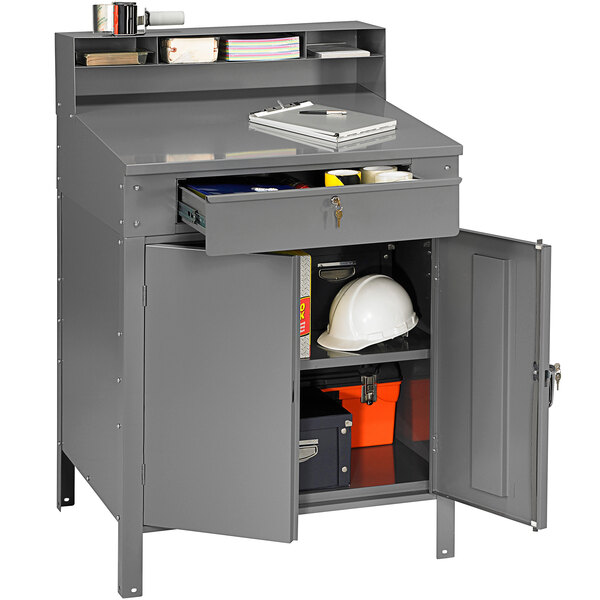 Tennsco 34 1/2" x 29" Enclosed Base Shipping / Receiving Desk SR58