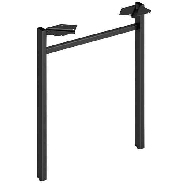 A black metal HON U-Leg frame for laminate worksurfaces.