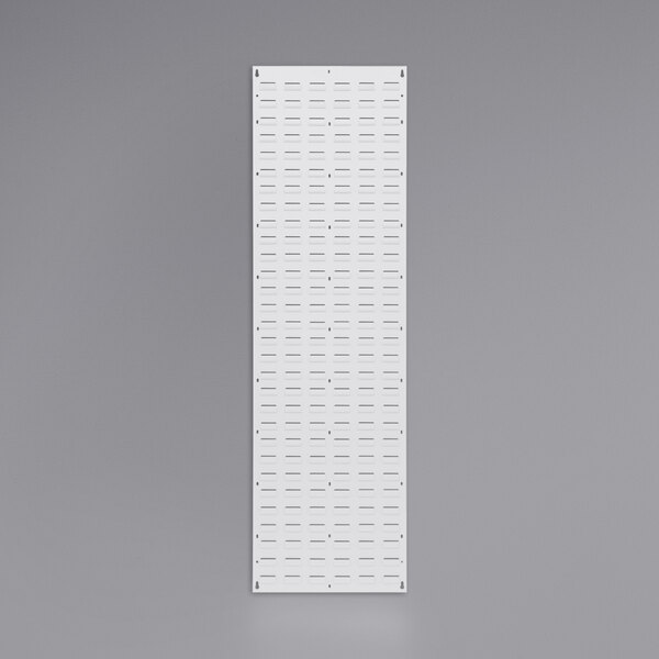 A white steel louvered panel.