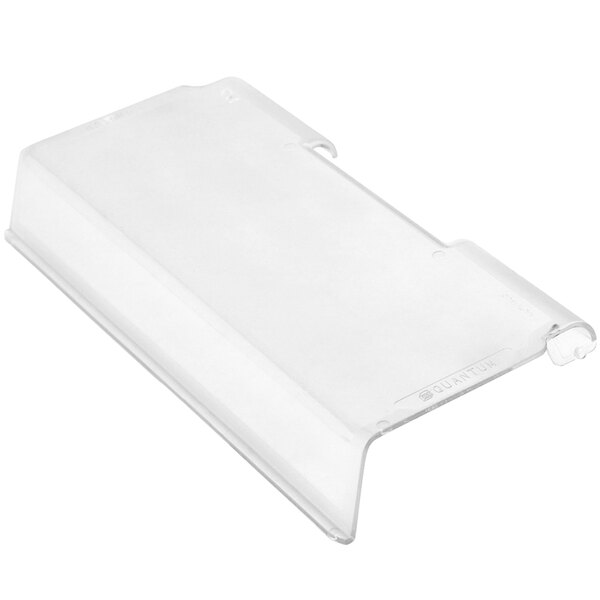A Quantum clear plastic lid for an industrial hanging bin.