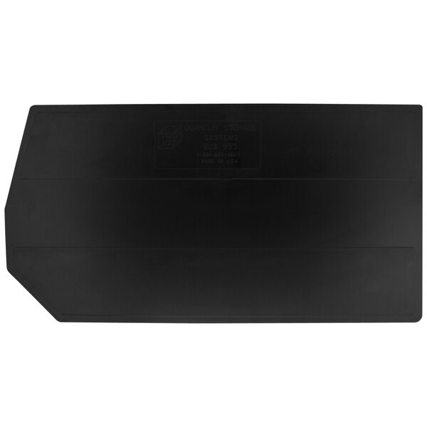 A black rectangular Quantum divider tray with a label.