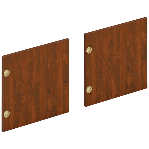 HON Mod Russet Cherry Laminate Door for 66" Desk Hutches and Wall-Mounted Storage Cabinets - 2/Set