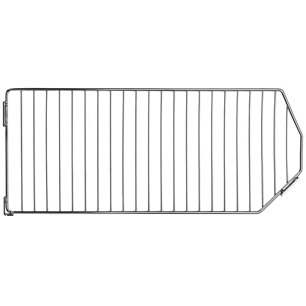 A metal grid with a handle for Quantum chrome wire mesh bins.