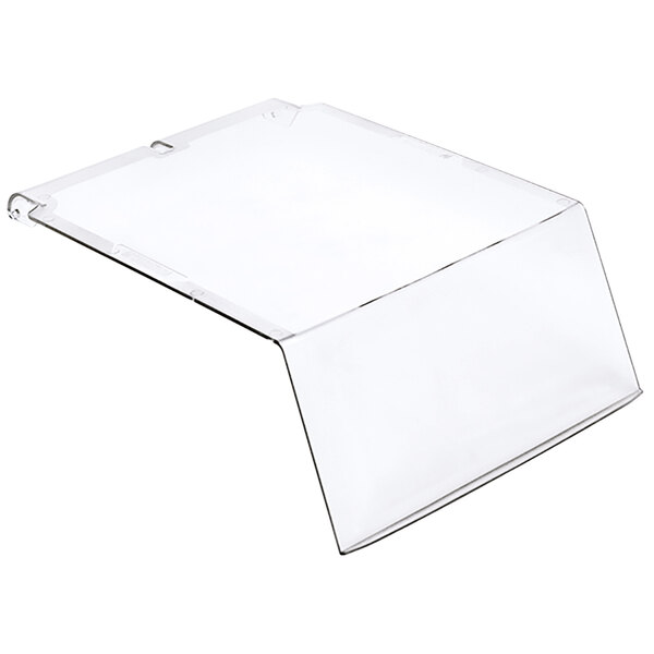 A Quantum clear plastic lid for a rectangular hanging bin.