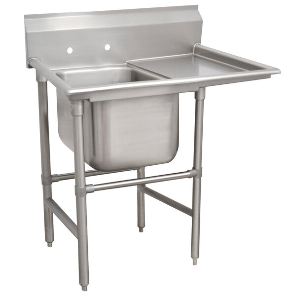 Advance Tabco 94-21-20-36 Spec Line One Compartment Pot Sink with One Drainboard - 62" - Right Drainboard