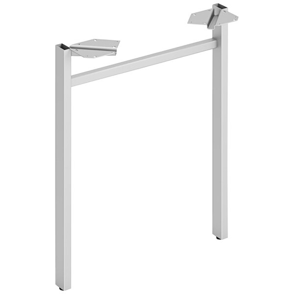 A white metal HON U-leg frame for a rectangular object.