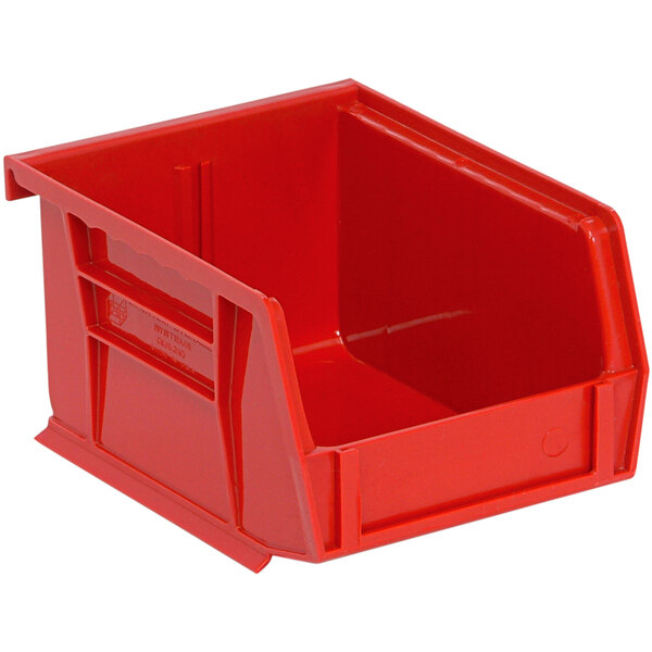 Quantum 5 3/8" x 4 1/8" x 3" Red Hanging Bin QUS210RD