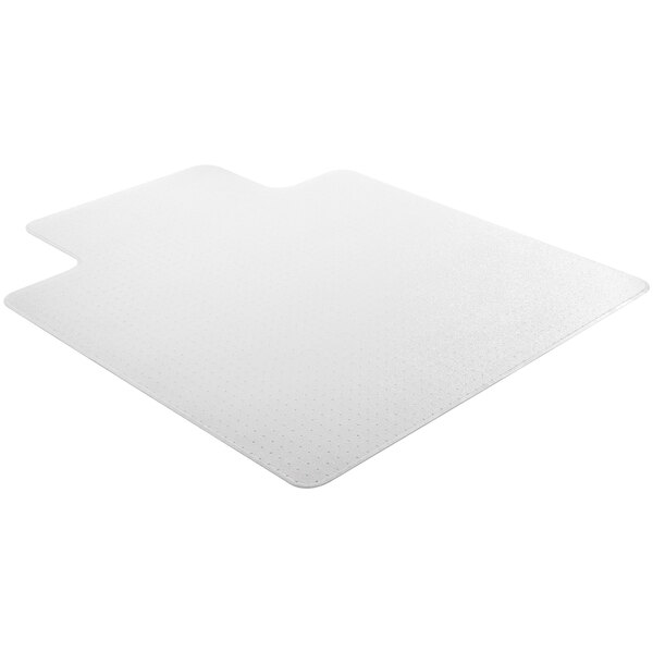Deflecto ExecuMat 45" x 53" Clear Vinyl Carpet Lipped Beveled Edge