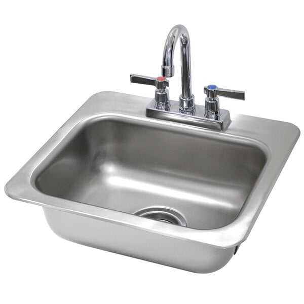 Advance Tabco DI-1-35 Drop In Stainless Steel Sink - 14" x 10" x 5" Bowl