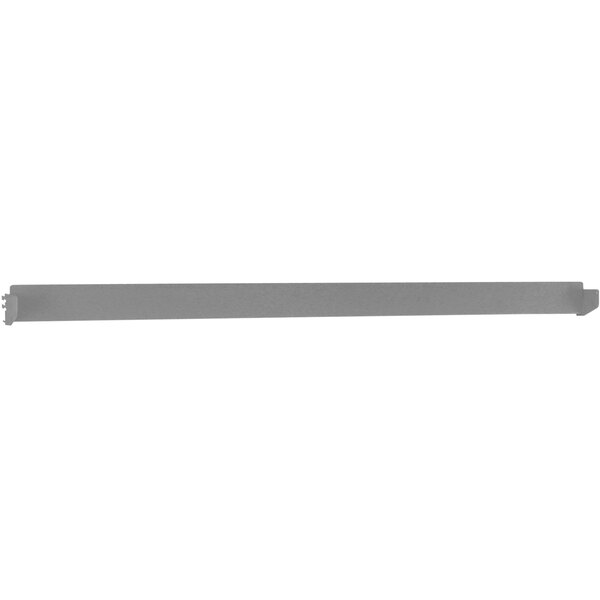 A grey rectangular BenchPro rail with holes.