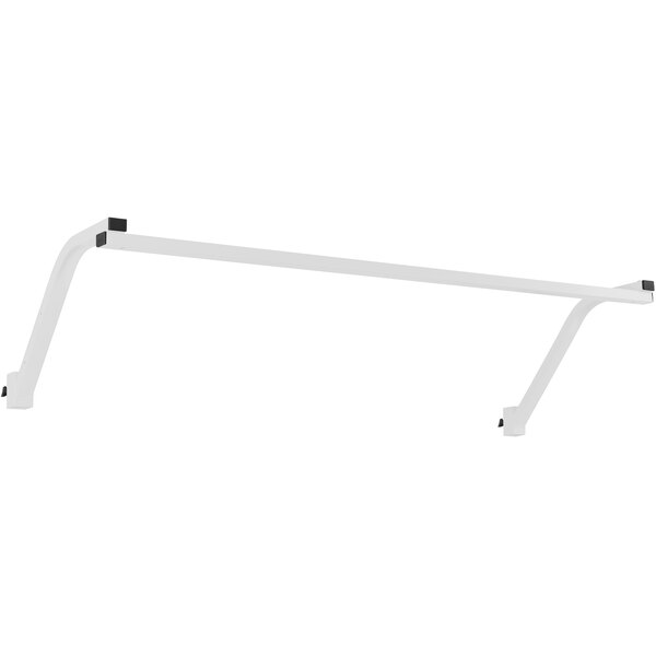 A white metal BenchPro light frame with black bars.