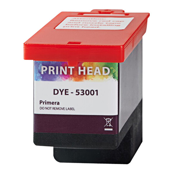 A Primera LX3000 dye print head with a red label.