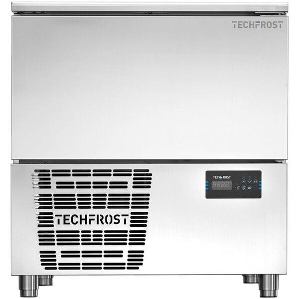 A close up of the Techfrost E5 Blast Chiller / Freezer with a screen.