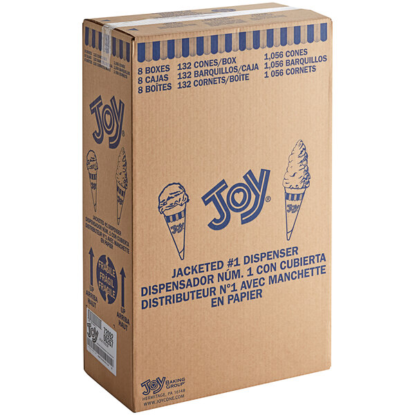 JOY 1 Pointed Bottom Jacketed Cake Cone Dispenser Pack 1056/Case