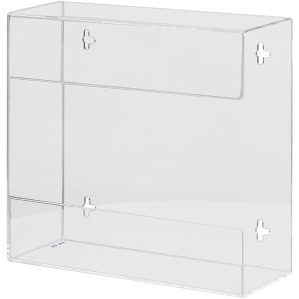 Kantek 10 5/16" x 3 13/16" x 5 5/16" Clear Acrylic Double Glove Dispenser