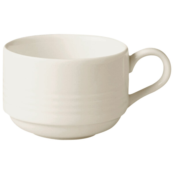 A RAK Porcelain ivory cup with a handle.