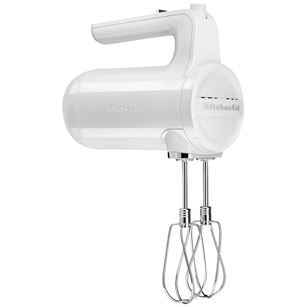 KitchenAid KHMB732WH White Cordless 7Speed Hand Mixer 120V