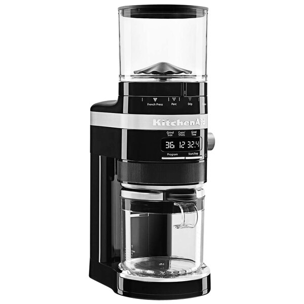 KitchenAid KCG8433OB Black Burr Coffee Grinder - 120V