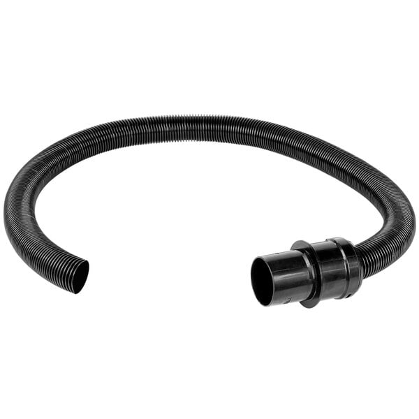 A black flexible Makita vacuum cleaner hose with a black tube.