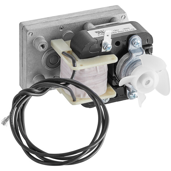 An Avantco motor with a wire attached.