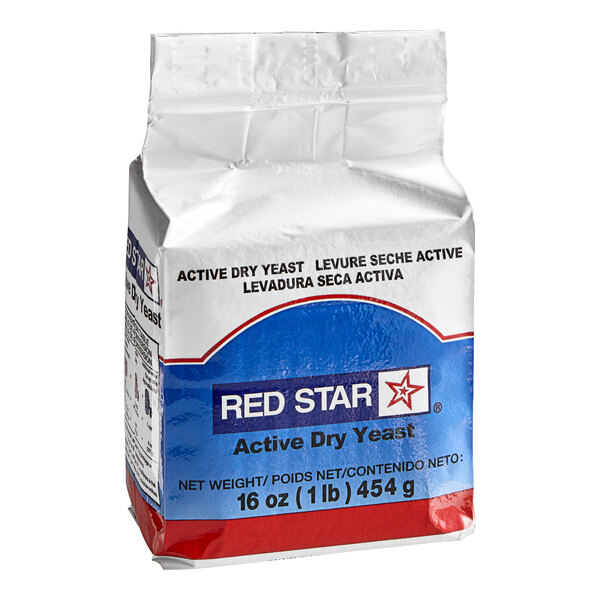 Lesaffre Red Star Bakers Active Dry Yeast 1 lb. Vacuum Pack 20/Case