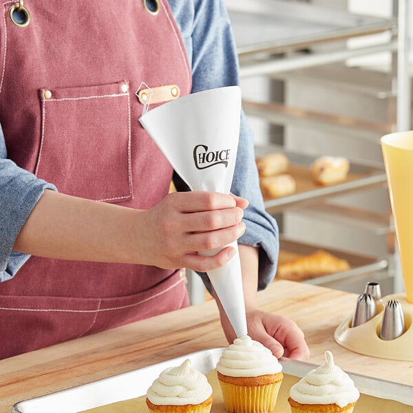 Choice 10" Plastic Coated Canvas Reusable Pastry Bag