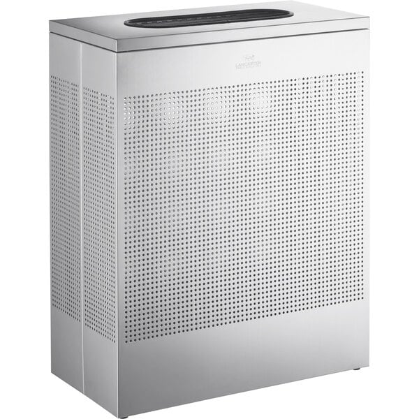 Fire Rated Trash Receptacles; 13 Gallon Stainless Steel, Slim, Rectangular  with Plastic Liner, HL-HLSS13RFR - Cleanroom World