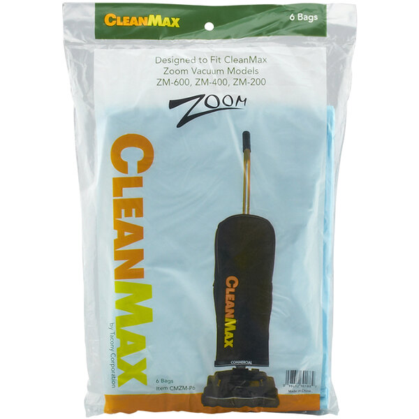 CleanMax CMZM-P6 Paper Bags for ZM-200, ZM-400, and ZM-600 Vacuums