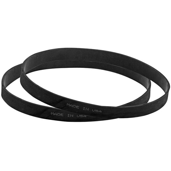 A pack of two black rubber belts.
