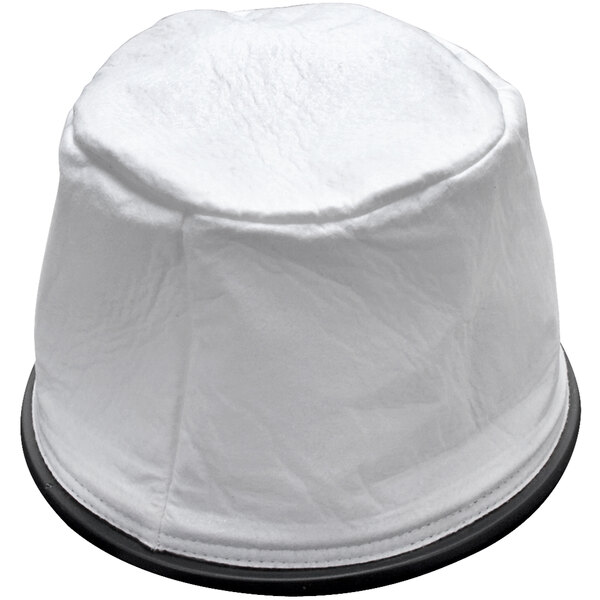 A white cloth cylinder with a round top.